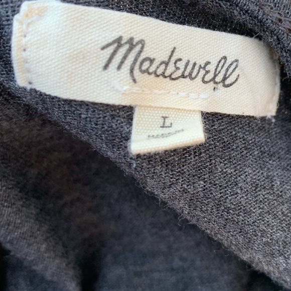 MADEWELL crew neck crop shirt size L - Picture 3 of 4